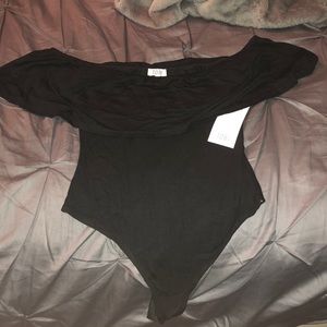 Off the shoulder body suit